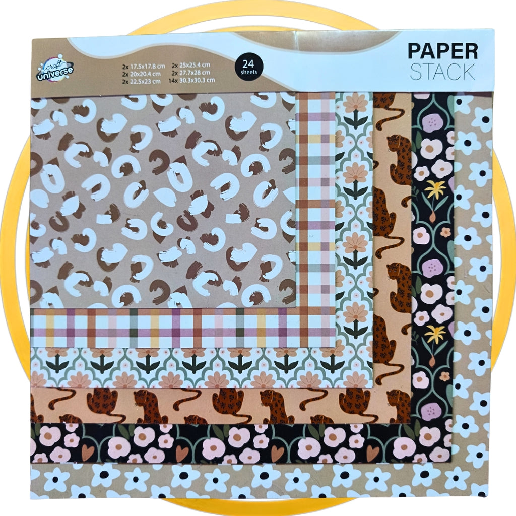 Zestaw Papierów Ozdobnych Craft Universe Scrapbooking Origami 24szt
