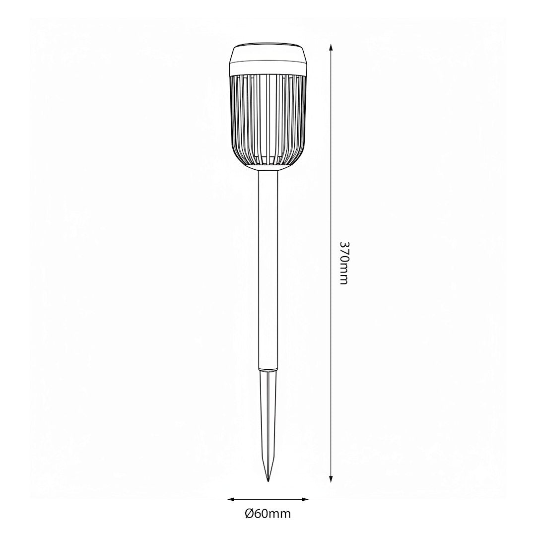 Lampka Solarna Ogrodowa Wbijana Flame LED 1800K Pochodnia IP44