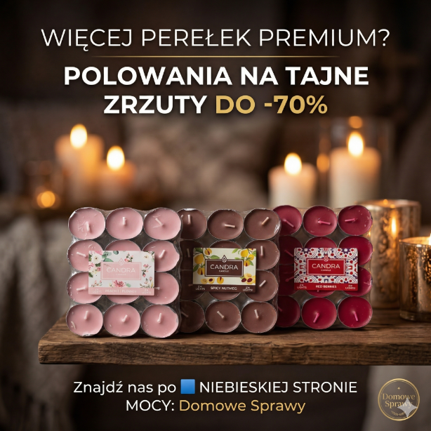 Świeczki zapachowe podgrzewacze tealight Candra zestaw 24 szt