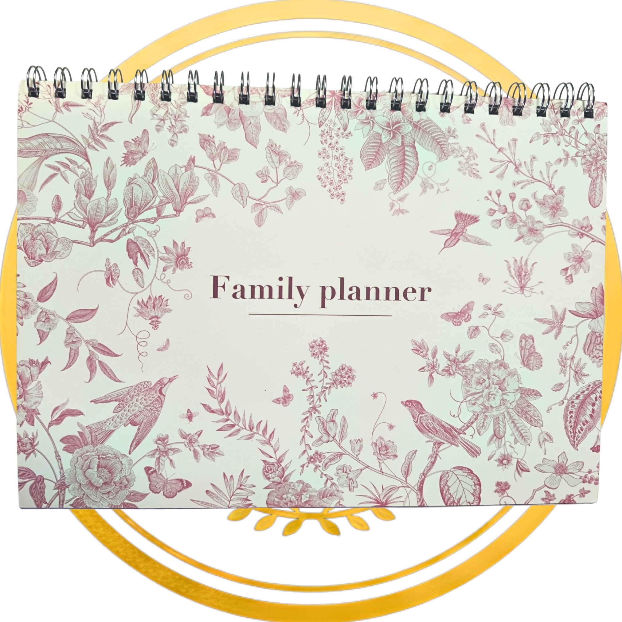 Elegancki Planer Rodzinny 52 Tygodnie Spirala z Naklejkami