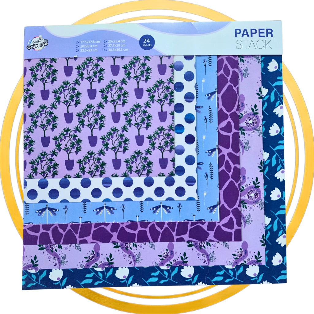 Zestaw Papierów Ozdobnych Craft Universe Scrapbooking Origami 24szt