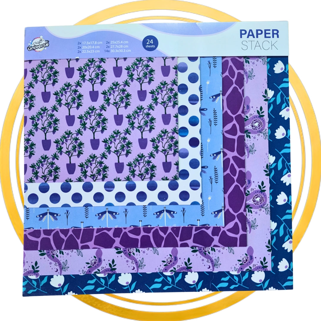Zestaw Papierów Ozdobnych Craft Universe Scrapbooking Origami 24szt