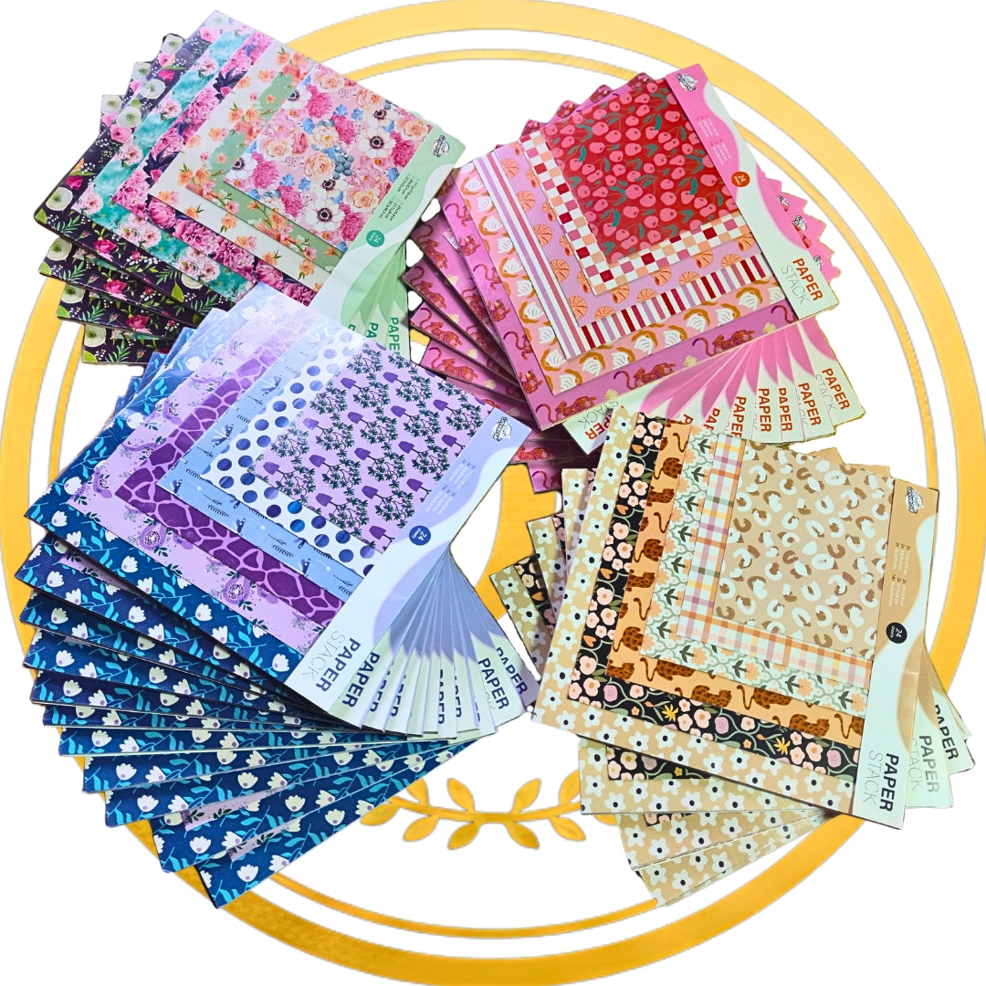 Zestaw Papierów Ozdobnych Craft Universe Scrapbooking Origami 24szt