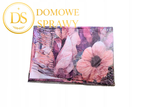 Duża Chusta Damska Szal Wiosenny Kwiaty Bawełna Wiskoza