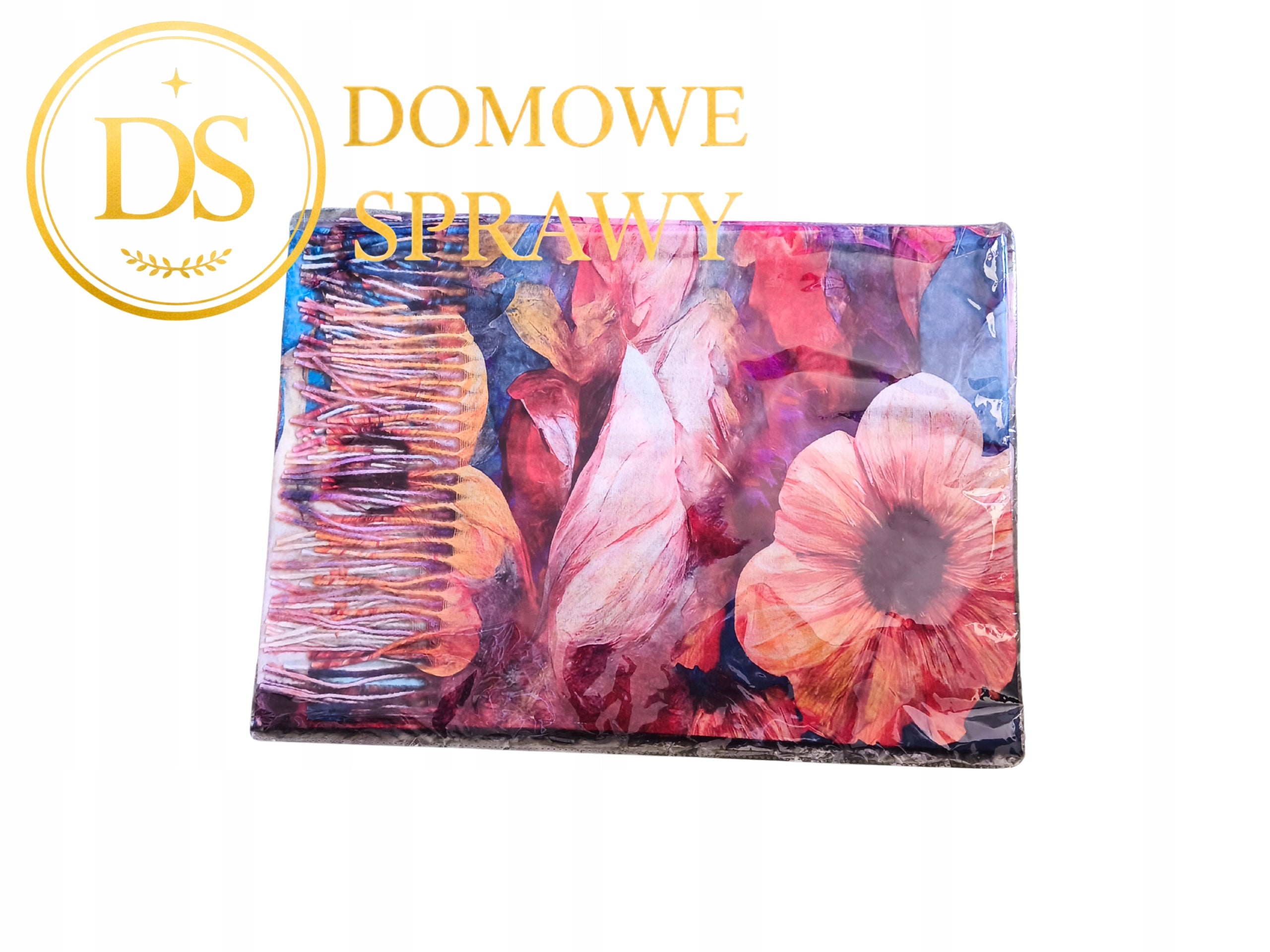 Duża Chusta Damska Szal Wiosenny Kwiaty Bawełna Wiskoza