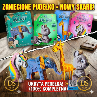 Kreatywne puzzle tekturowe 3D XL do składania Zestaw DIY Zwierzęta