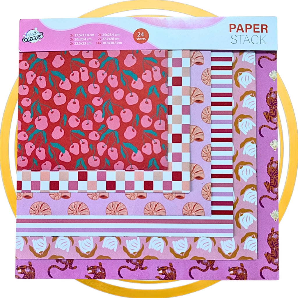 Zestaw Papierów Ozdobnych Craft Universe Scrapbooking Origami 24szt