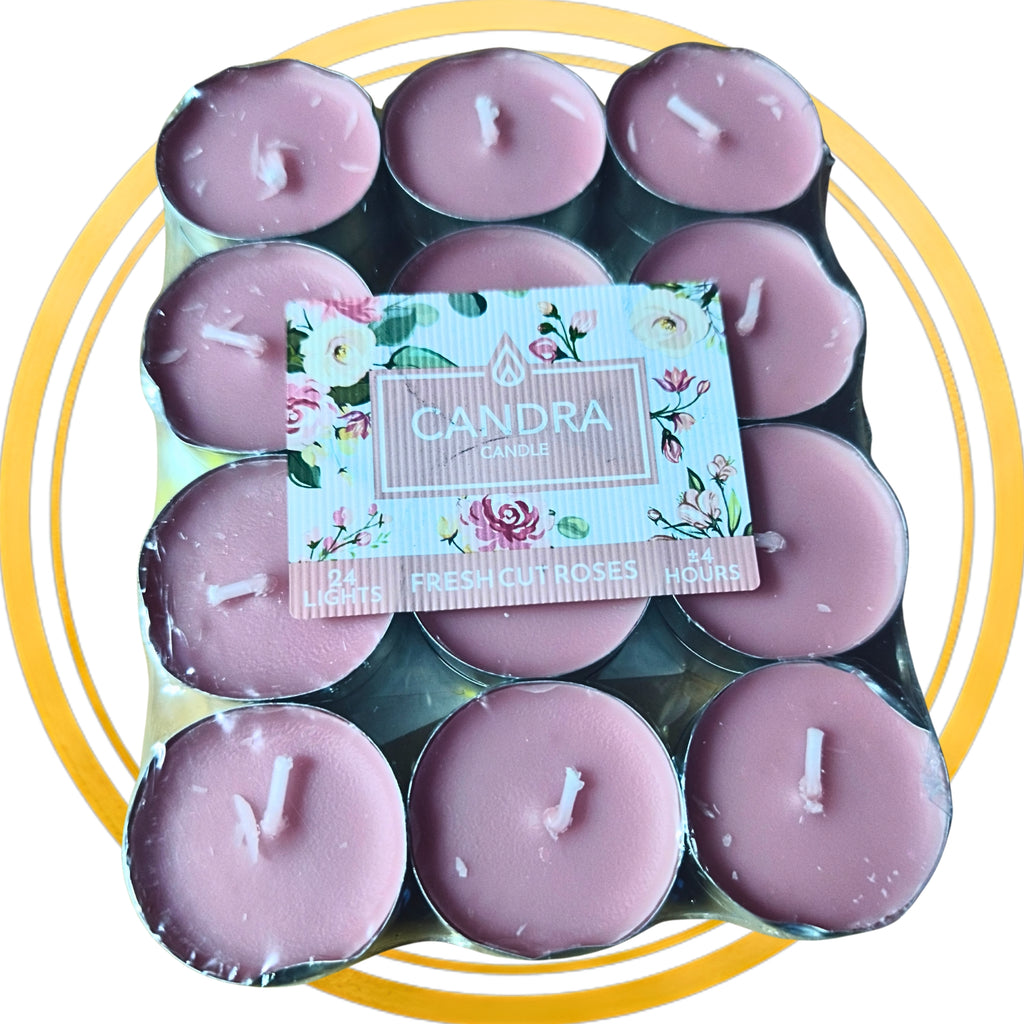 Świeczki zapachowe podgrzewacze tealight Candra zestaw 24 szt
