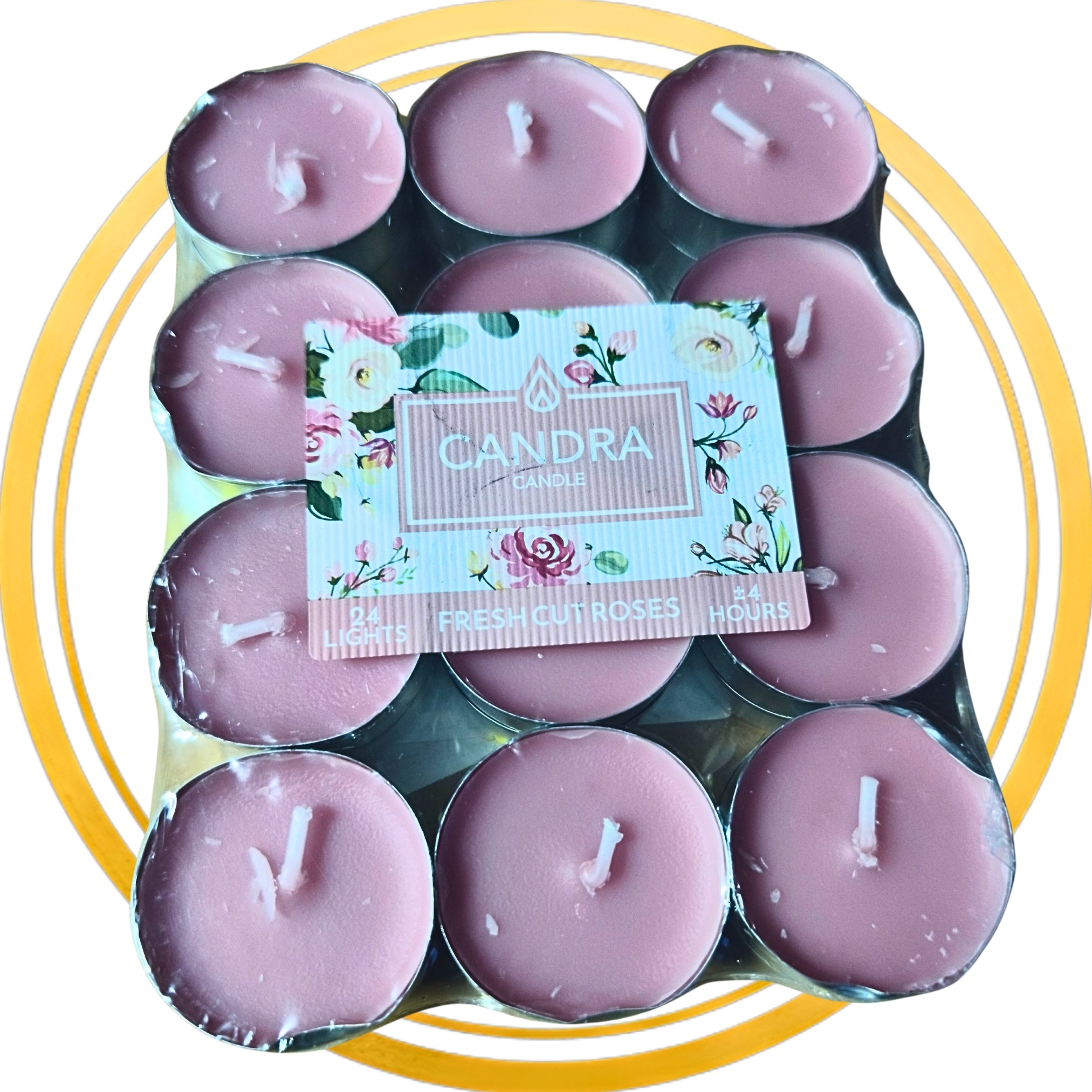 Świeczki zapachowe podgrzewacze tealight Candra zestaw 24 szt