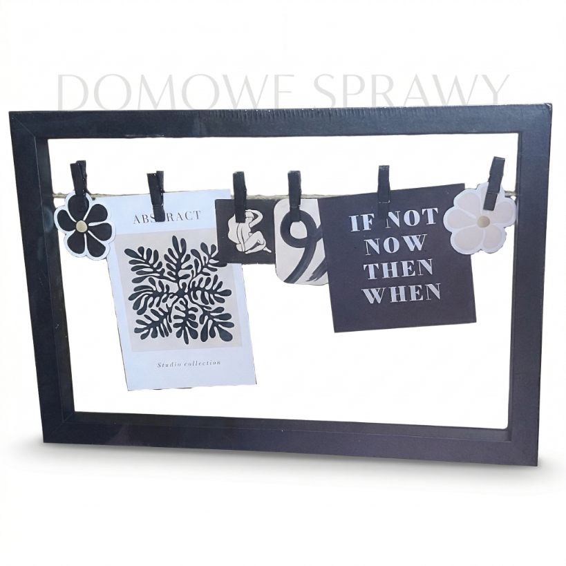 Duża ramka na zdjęcie Float Deco Frame 36,6x25 z klipsami