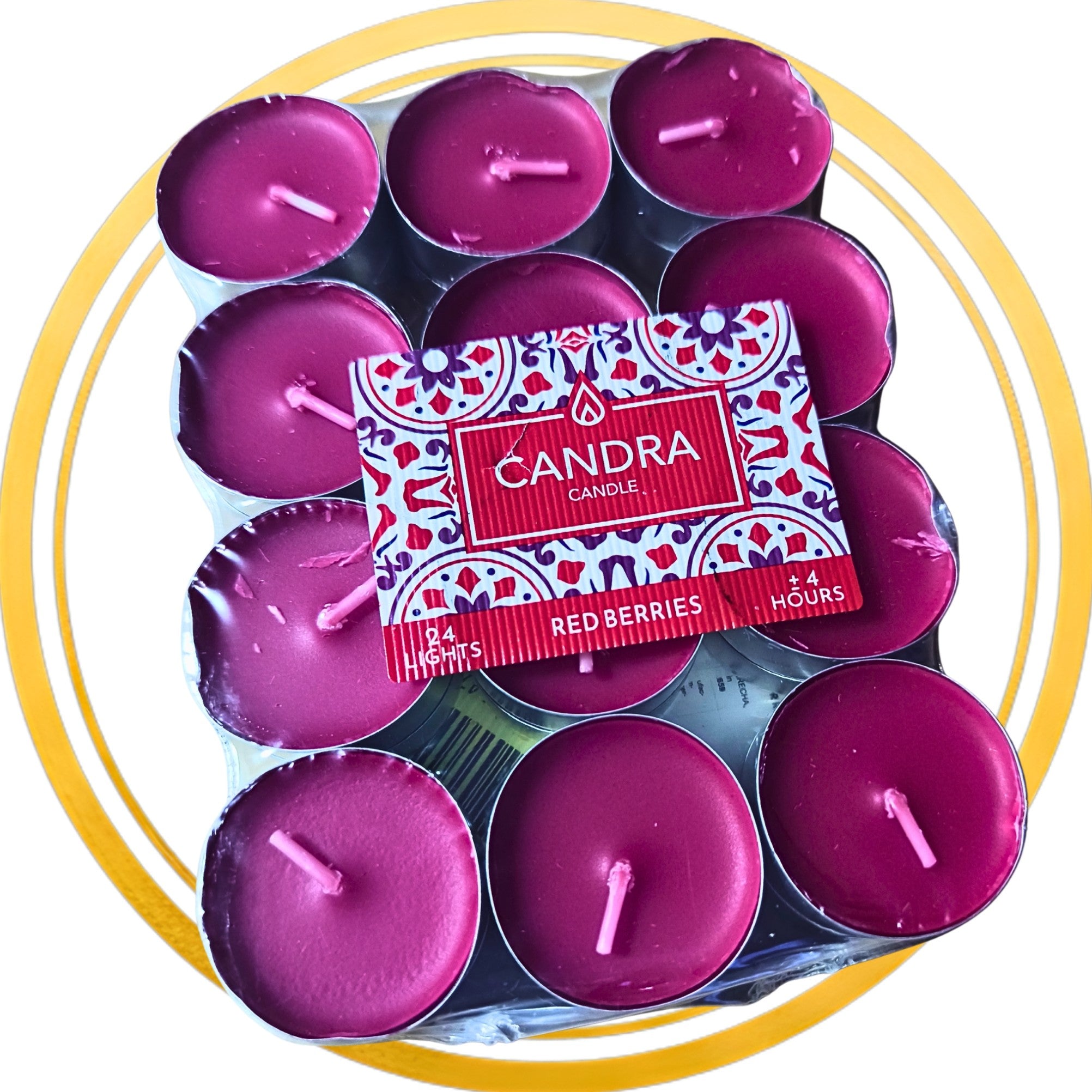 Świeczki zapachowe podgrzewacze tealight Candra zestaw 24 szt