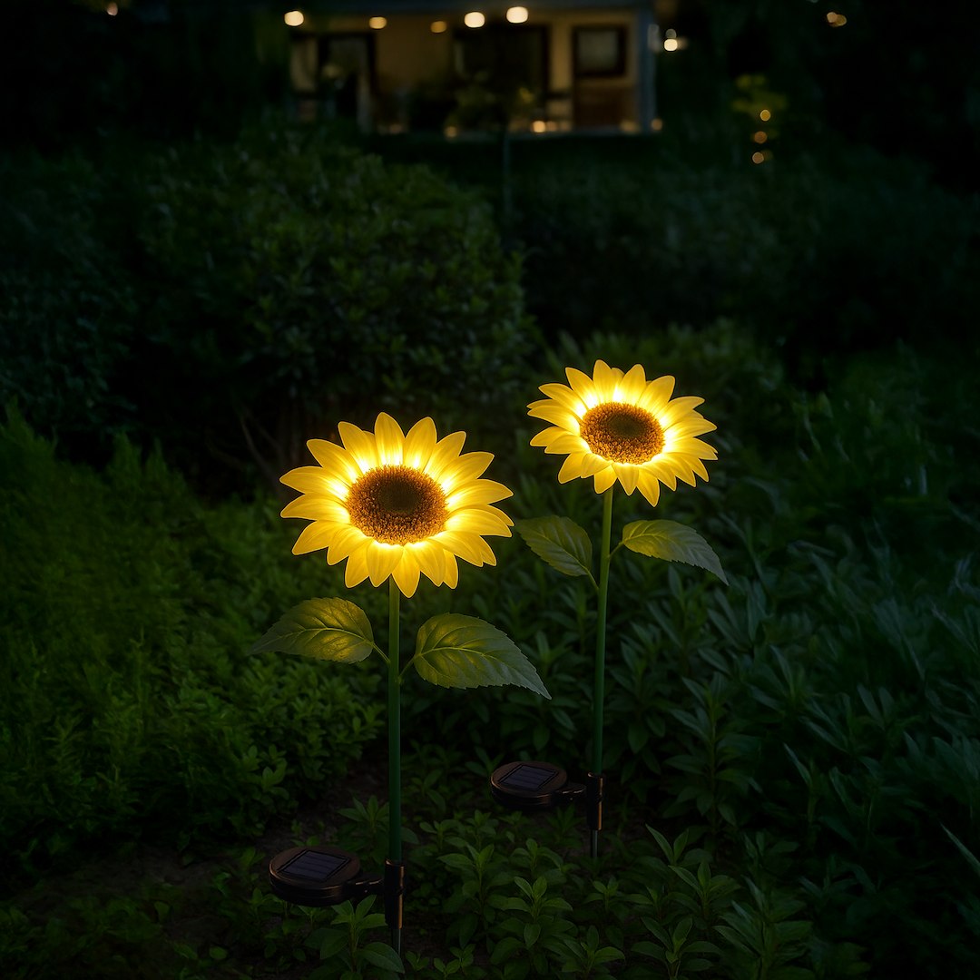 Lampka Solarna Wbijana LED Sunflower Słonecznik Ogrodowa IP44