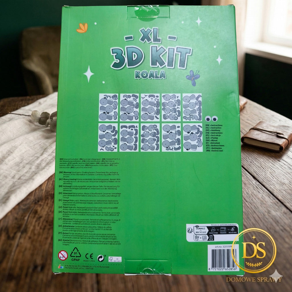 Kreatywne puzzle tekturowe 3D XL do składania Zestaw DIY Zwierzęta