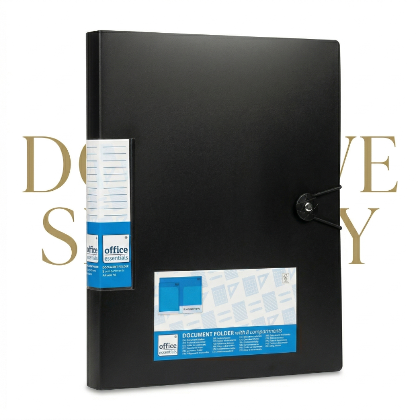Teczka segregująca na dokumenty 8 przegródek A4 A3 Office Essentials