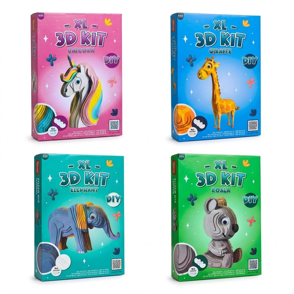 Kreatywne puzzle tekturowe 3D XL do składania Zestaw DIY Zwierzęta