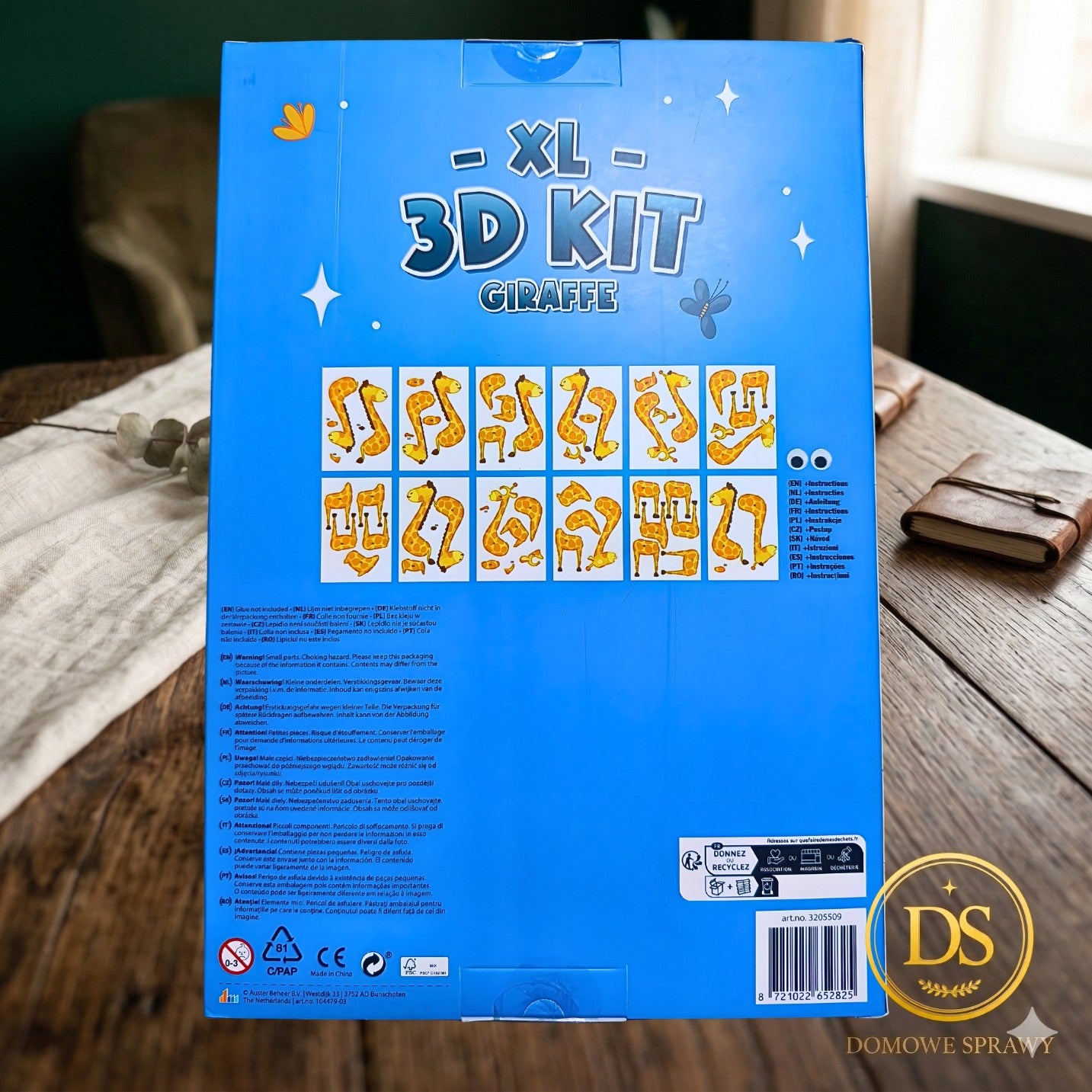 Kreatywne puzzle tekturowe 3D XL do składania Zestaw DIY Zwierzęta