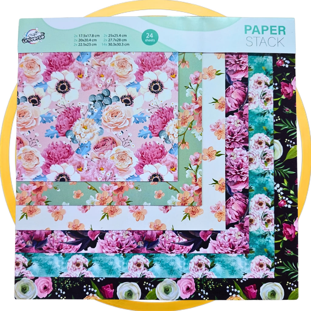 Zestaw Papierów Ozdobnych Craft Universe Scrapbooking Origami 24szt