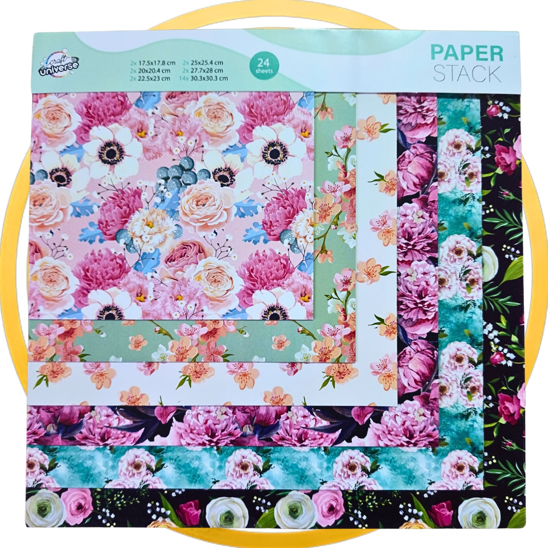 Zestaw Papierów Ozdobnych Craft Universe Scrapbooking Origami 24szt